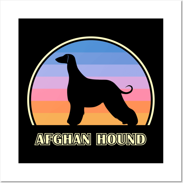 Afghan Hound Vintage Sunset Dog Wall Art by millersye